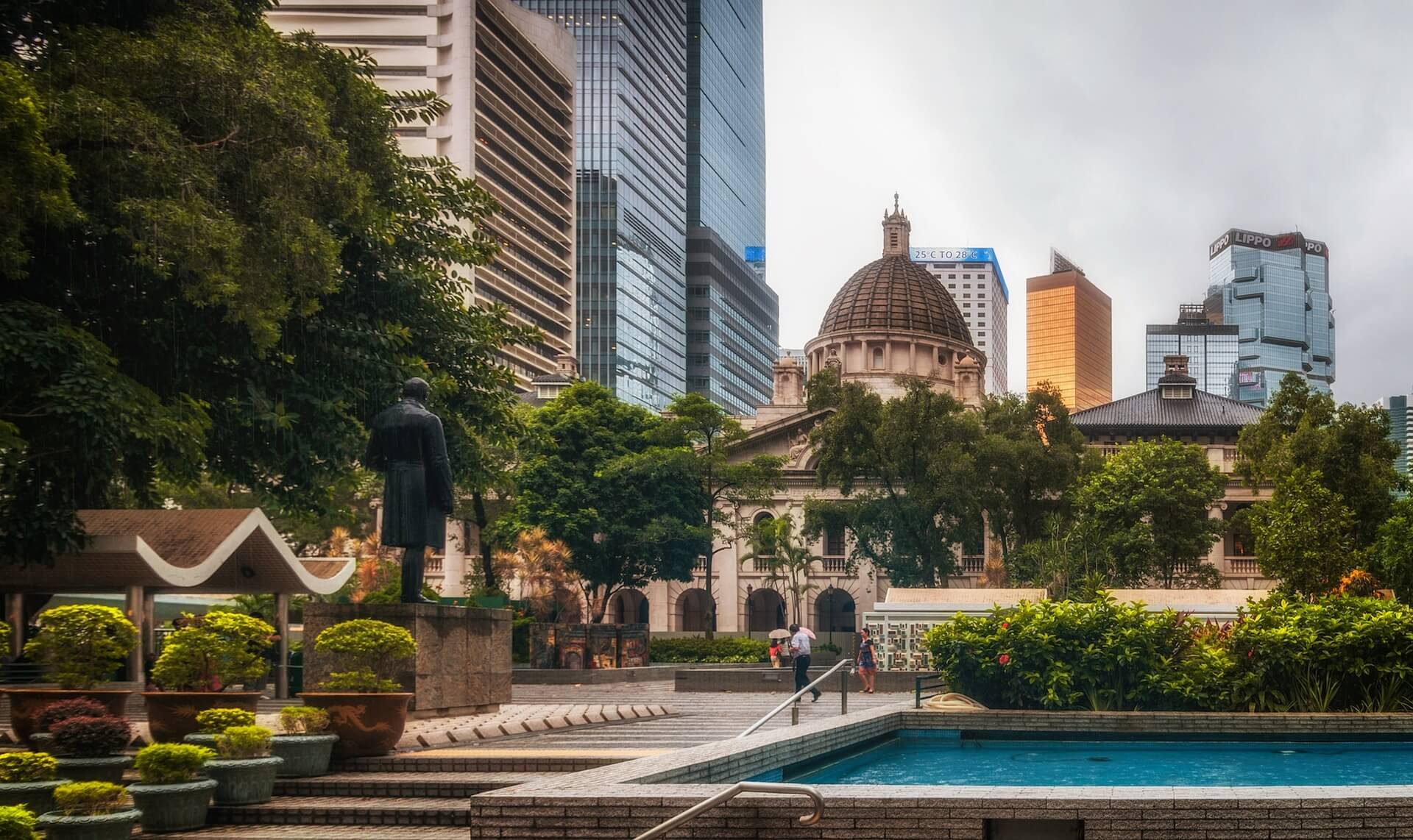 Ein ruhiger Platz in Hongkong