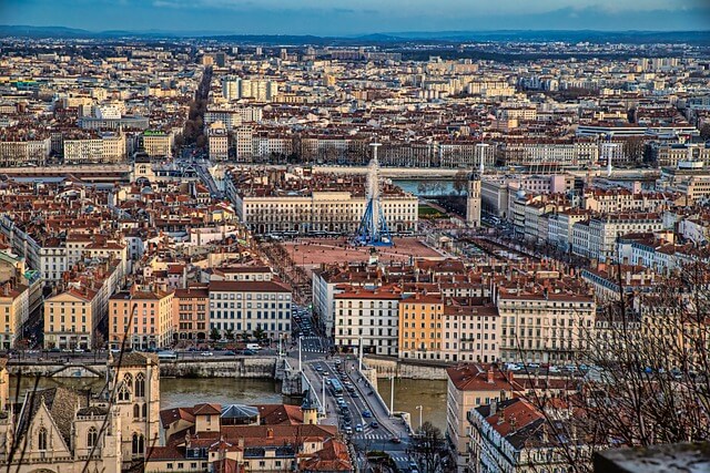 Lyon aus der Vogelperspektive